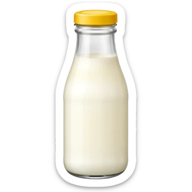 baby Milk bottle with yellow cap  sticker