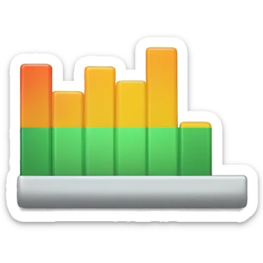 Passive Strategy Icon
Concept: A calm, stable growth indicator.
Design Elements:
Use a simplified, small bar chart with evenly spaced, gradually increasing bars to symbolize steady growth. sticker