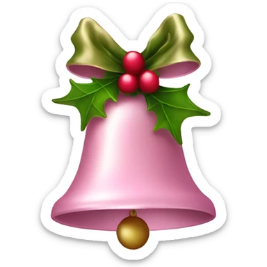 Light pink Christmas bells sticker