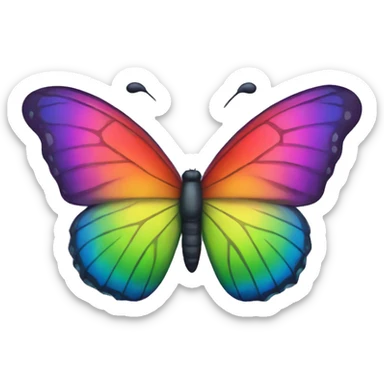 rainbow butterfly sticker