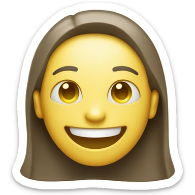 yellow happy face with blue backrou sticker