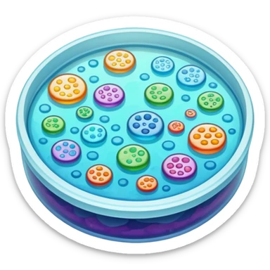 petri dish culture sticker