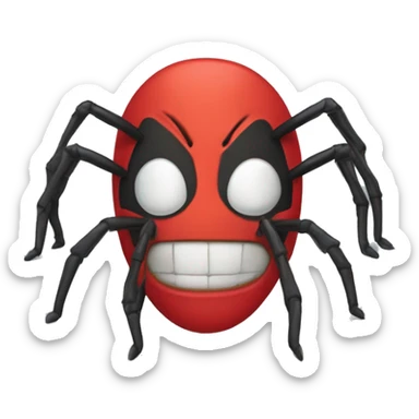 Spierman qui mange une araignée sticker