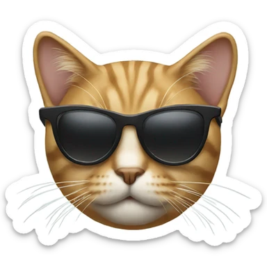 Cat with sunglasses sticker