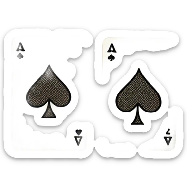 2 playing cards sticker