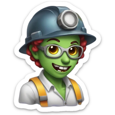 zombi engineer pinup sticker