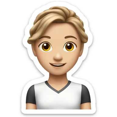 13 year old Competitive dancer girl with light brown hair  sticker