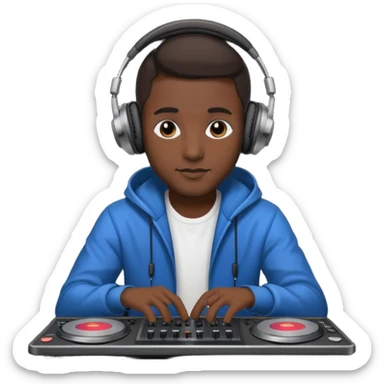 dj with setup sticker