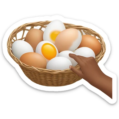 Chicken egg collecting  sticker