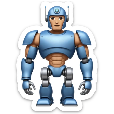 Greek Robot a giant and have good body made of iron and a good face like greek gods  sticker
