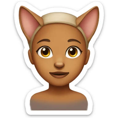 The Abyssinian cat girl sticker