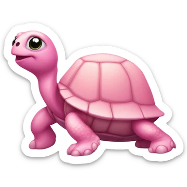 Pink turtle sticker