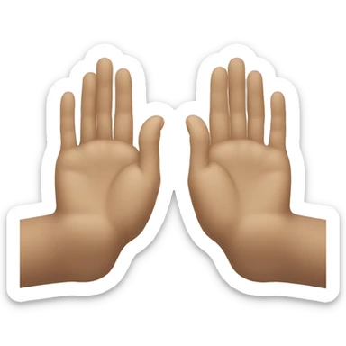 Pray hands but one foot apart sticker