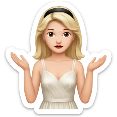 Laura Palmer from Win Peaks  hands clapping  sticker