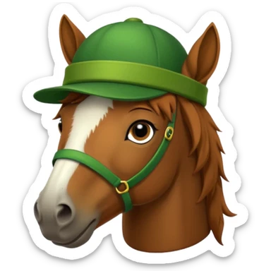 HORSE WITH GREEN HAT sticker