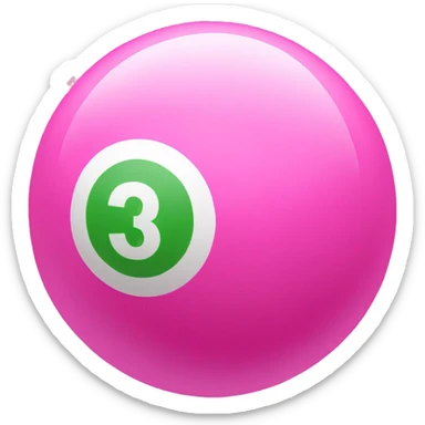 Pink billard ball sticker