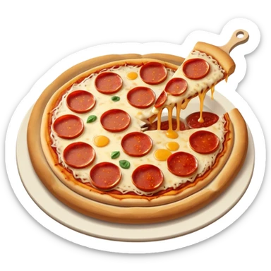 Pizza and a side of bread with oil and vinegar  sticker