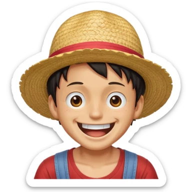 Luffy laughing  sticker