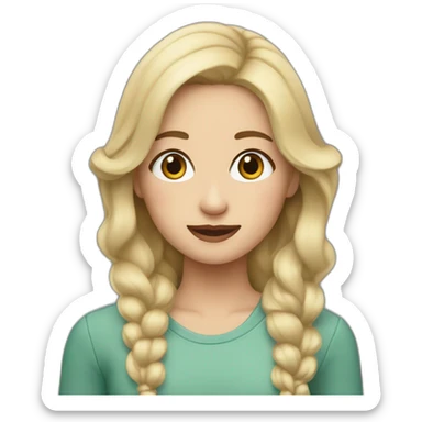 Eva Elfie blonde hair sticker