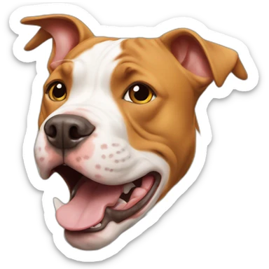 pitbull barking at a cat sticker