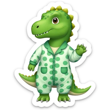 Dinosaur wearing pijama sticker
