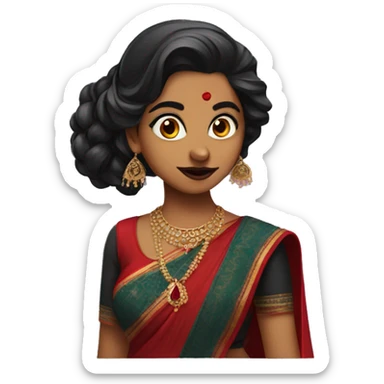 A desi young women vampire in saree sticker