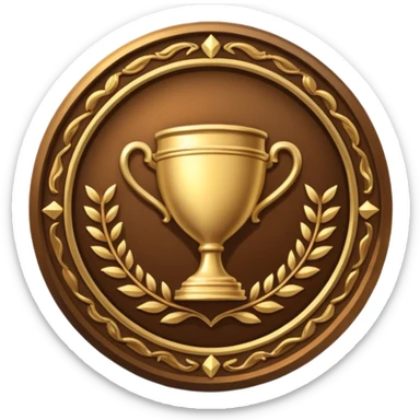 Create a gold emblem that says "Bronze Early Supporter" sticker