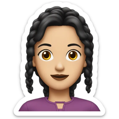 Vilma Dinkley with black hair sticker