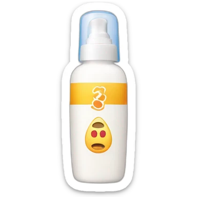 Sunscreen bottle sticker