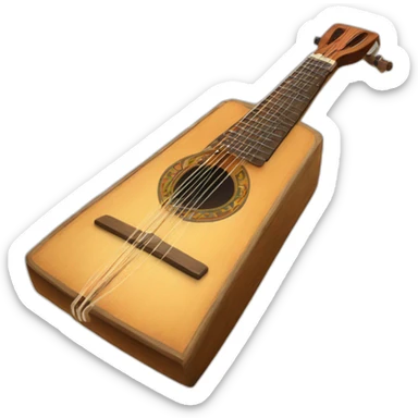 russian Folk Instrument Balalaika 3 string instead sticker