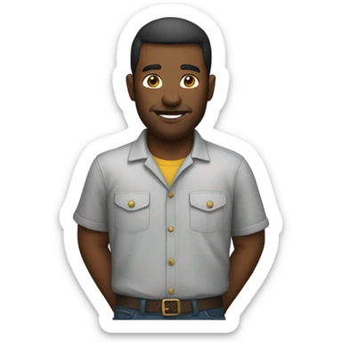 man with rapid restoration shirt on sticker