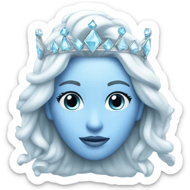 ice queen crown sticker