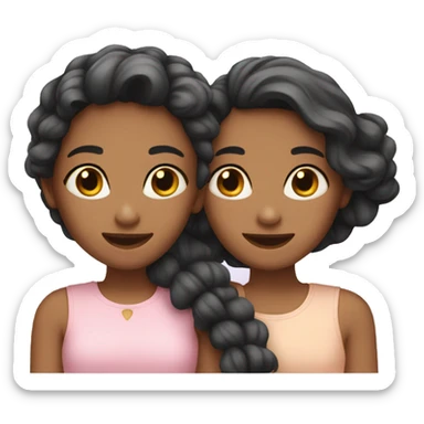 three girl best friends sticker