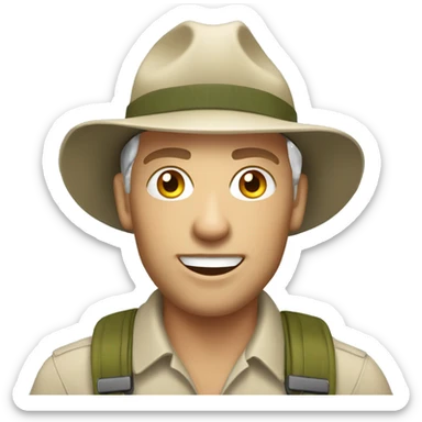 White South African safari guide sticker