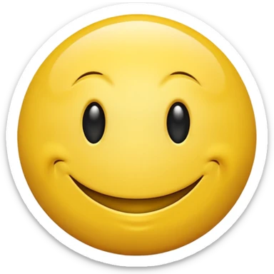 Yellow smiley face with fisheye lens effect, bulging center, stirred curved edges, wide angle look  sticker