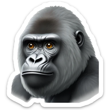  Gorille blanc sticker