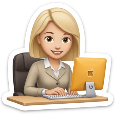 administrative assistant on computer sticker