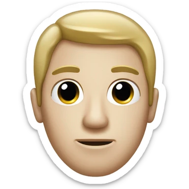 A man with qr code instead of eyes  sticker