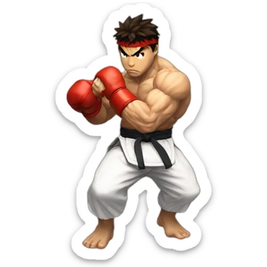 street fighter ryu make hadoken sticker