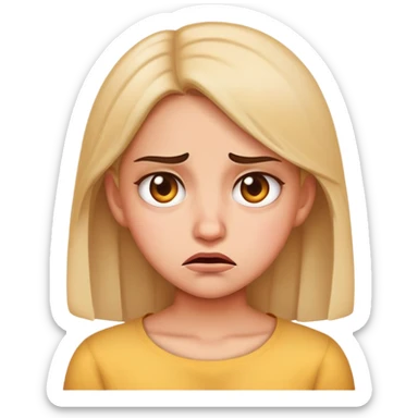 disgusted girl face emoji sticker