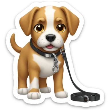 dog on a lead sticker