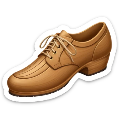 Un zapato de madera estilo Polonia . El zapato está tallado a mano. Pero de madera  sticker