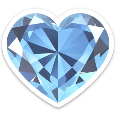 heart-shaped diamond cut sticker