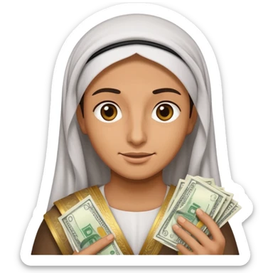 Un arave con billetes  sticker