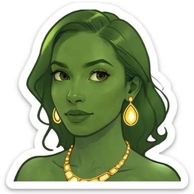 Una mujer con el rostro iluminado por un resplandor dorado, con un sol brillando detrás de ella, simbolizando su luz interior que nunca se apaga. sticker