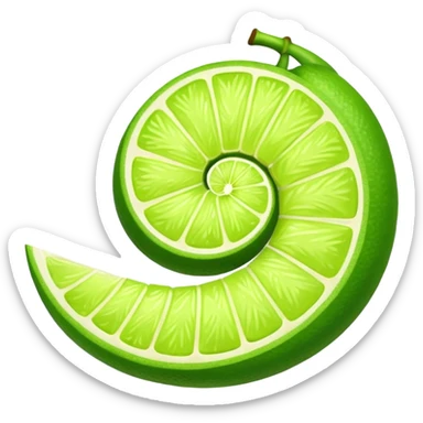 lime spiral sticker