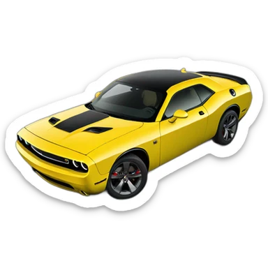 Dodge challenger yellow sticker