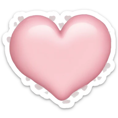 Baby pink heart ￼ sticker