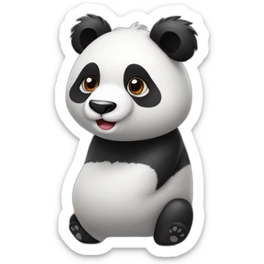 Panda avec coiffure alsacienne sticker
