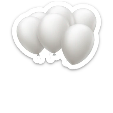 White balloons sticker